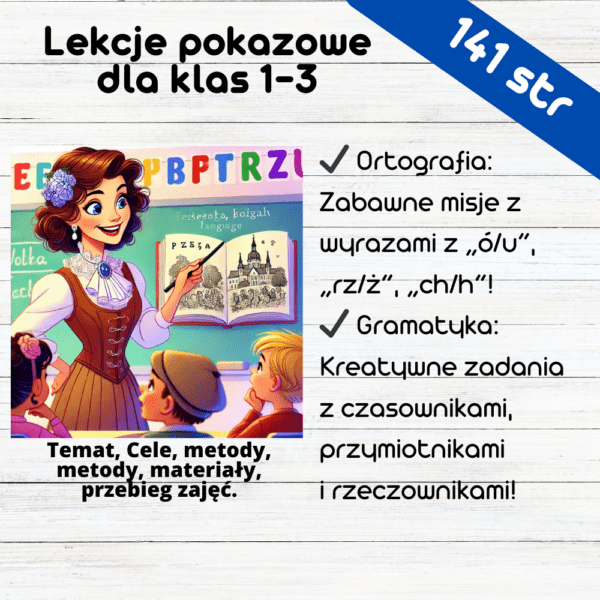 Scenariusze pokazowe – klasy 1, 2, 3 – ortografia i gramatyka, 90 scenariuszy