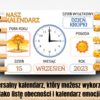 Nasz kalendarz - lista obecności oraz emocje