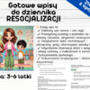 Gotowe wpisy do dziennika RESOCJALIZACJI – Grupa 3–6 lat - dzieci z autyzmem i afazja ruchowa.