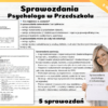 Sprawozdanie z pracy psychologa przedszkolnego
