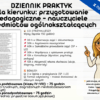 Dziennik Praktyk Przygotowanie pedagogiczne – nauczyciele przedmiotów ogólnokształcących (szkoła podstawowa 75 h  i ponadpodstawowa 75 h )